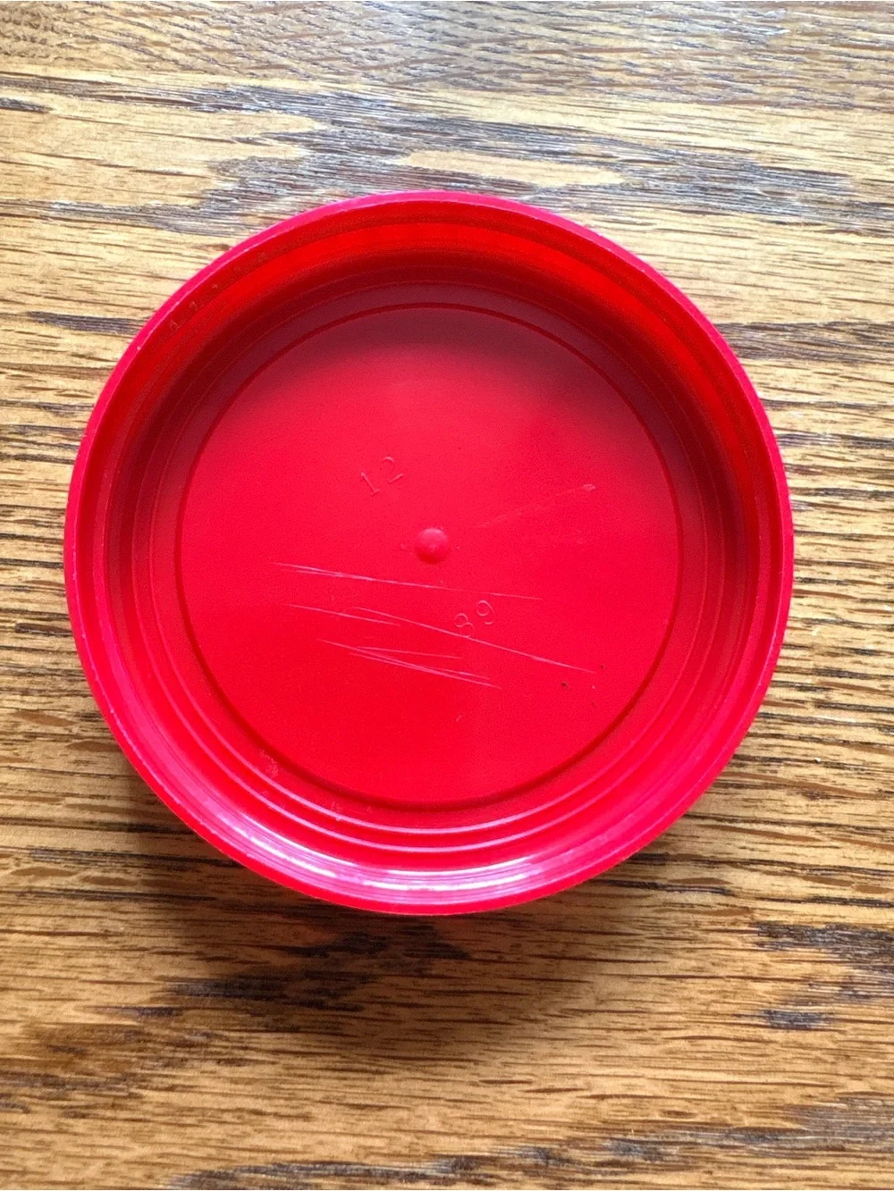 Vintage Red Strawberry Glass Storage Jar with Lid ~14 ozs.